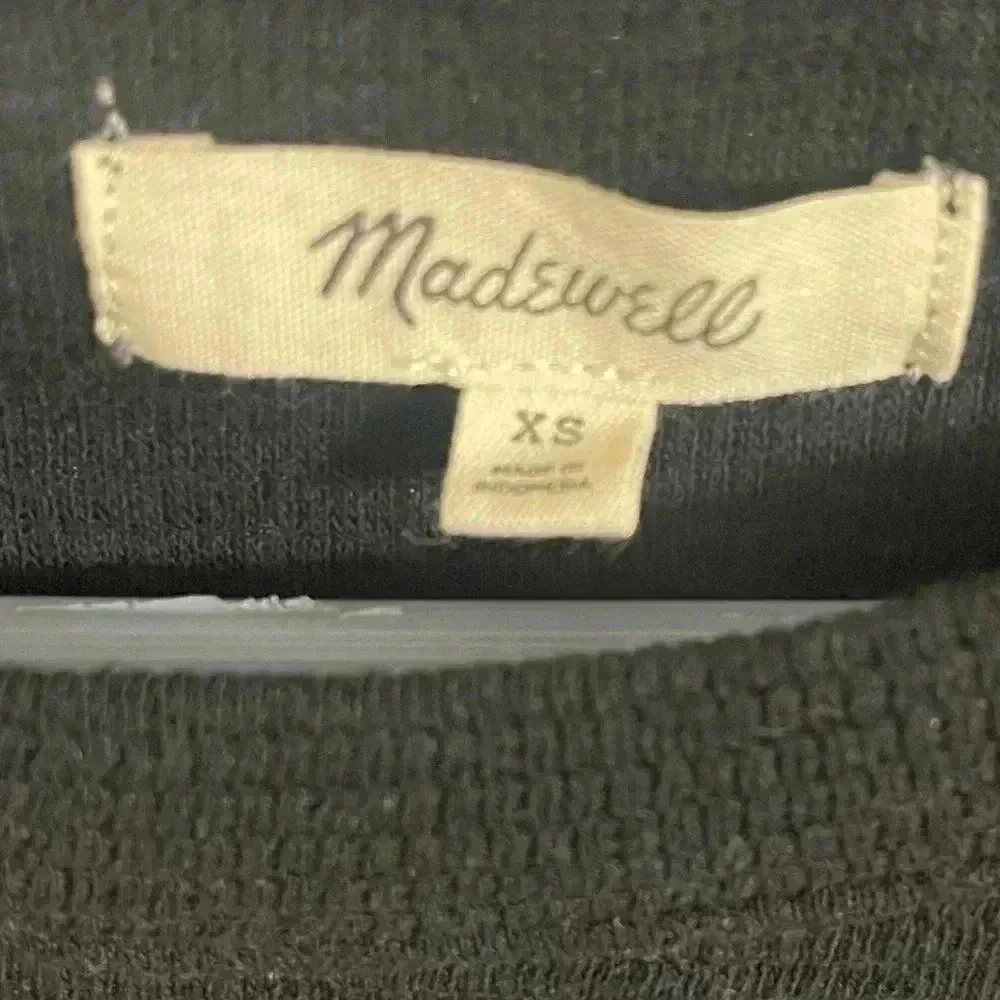 Madewell Pleated Statement-Sleeve Top in Black Size Extra Small - Picture 8 of 12